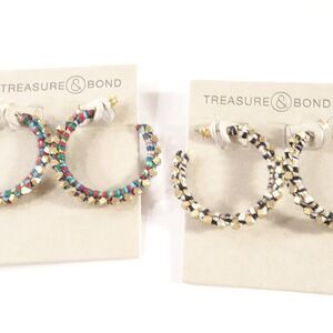 Nordstrom Treasure and Bond Rainbow Hoop Earrings